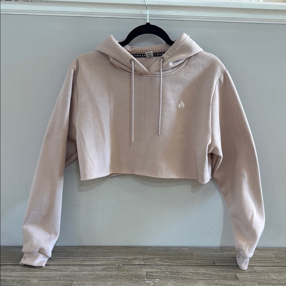 Ryderwear Cropped Hoodie in Neutral Beige